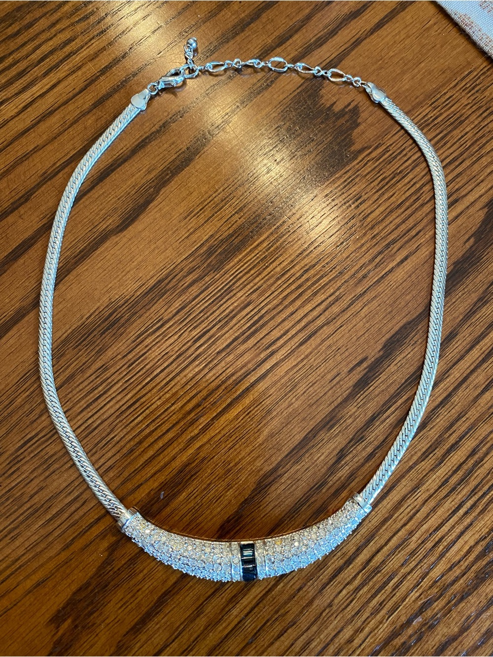 Silver Crystal Pavé Collar Necklace - Women's Jewelry - Roman